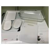 CUTTING BOARD, LARGE PYREX, GLASS COUNTER