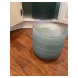 30 DINNER AND 30 GLASS SALAD PLATES