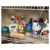 CLEANING PRODUCTS AND BRUSH .