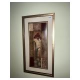 MODERN PRINT W/ SILVER FRAME