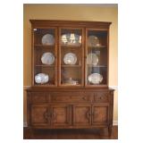 HUTCH 3 DRAWER 4 DOOR BASE W/ 2 OPERABLE ETCHED