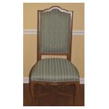 ACCENT ARMLESS CHAIR W/ SLANT BACK PIPING ON EDGE