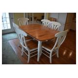 DINING ROOM TABLE 60" X 40" X 30" H W/ 6 CHAIRS