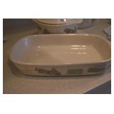 CORELLE STONEWARE SERVING PIECES TWO COVERED