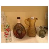 AMBER HOBNAIL PTCHER,, ETC.