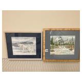 TWO FRAMED PRINTS