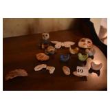 GROUP OF DUCKS, MASK, ETC.