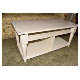 PAINTED COFFEE TABLE 18" H X 40" W X 20" D 3