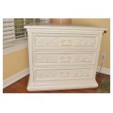 PAINTED 3 DRAWER TABLE 28" H X 32" W X 16" D