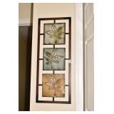 30" H X 12" W METAL LEAF MOTIF