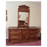 DIXIE FURNITURE DRESSER 7 DRAWER 1 DOOR - 32" H X