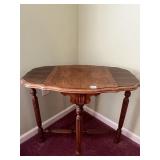 OAK CARVED TABLE 27" H X 30" W X 18" D