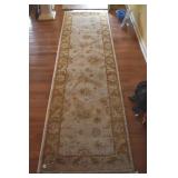 ETHAN ALLEN GREEN/IVORY WOOL/SILK BLEND FACE