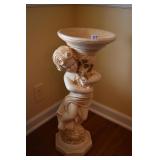 PLASTER CHERUB PEDESTAL 25" H