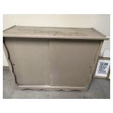 PAINTED 37" H BEIGE CABINET X 48" W X 20" D W/ 2