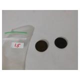 1898, 1916 LARGE CANADIAN CENTS