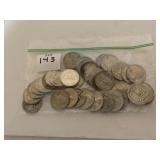 40 1964 BACK SILVER QUARTERS