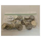 40 1964 BACK SILVER QUARTERS