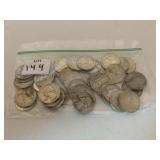 40 1964 BACK SILVER QUARTERS