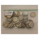 40 PRE 1964 SILVER QUARTERS