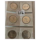 6 - 1963 CANADIAN HALF DOLLARS SILVER