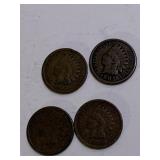 1883, 1905, 1906, 1907 INDIAN HEAD PENNIES