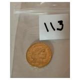 1912 20 FRANCS GOLD BU