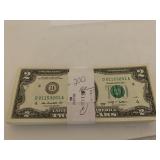 100 FEDERAL WRAP SERIES $2.00 NOTES