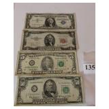 1, 2, 5, 50 DOLLAR EARLY NOTES