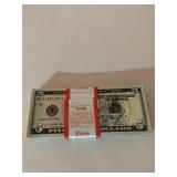 100 FEDERAL WRAP SERIES $5.00 NOTES