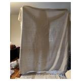 TABLECLOTH W/ CROCHET EDGE STAINS AND 2