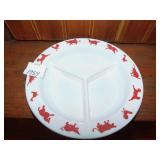 JUVENILE 8" GLASS 3 SECTION BOWL