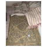 HAND STITCHED PILLOWCASE, AFGHAN, BEIGE PILLOW