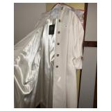 ANNE KLEIN RAINWEAR OFF WHITE W/ BELT