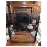 BLACK CURVED 40" H FIREPLACE SCREEN X 38" W X 8"