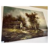 ORIGINAL ART PAINTING ON CANVAS, UNFRAMED, SIGNED