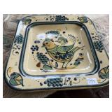 WILLIAM SONOMA SQUARE POTTERY SERVING PLATE WITH