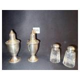 STERLING WEIGHTED SALT/PEPPER & STERLING TOP