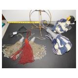 GOLD TONE ORNAMENT HANGER, CAST IRON HOOK, 3