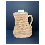 HANDCRAFTED POTTERY PITCHER HAND PAINTED WITH A