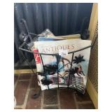BLACK METAL MAGAZINE RACK 14X10X17 WITH