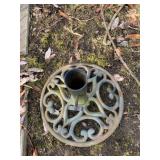 UMBRELLA STAND CAST IRON COPPER VERDE FINISH