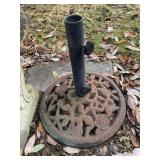 ROSE DESGIN CAST IRON UMBRELLA STAND OPENING 1 3/4