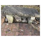 CEMENT BENCH 40" W X 15" D X 15" H SCALLOPED EDGE