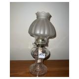 OIL LAMP FROSTED SHADE HOB NAIL BASE