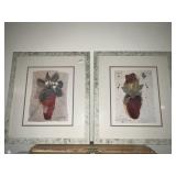 WATERCOLOR FLOWERS WHITEWASH FRAME - CLAIR