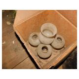 5 GLASS LAMP GLOBES WITH DESIGN