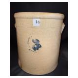 CROCK 3 GALLON 11" H X 10" ROUND ELEPHANT HANDLES