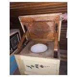 HAND PAINTED POTTY CHAIR W/ POT AND SEAT