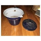 ENAMELED POT INSIDE A POT W/ LID AND HANDLE